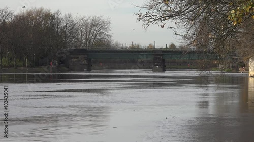 river Ouse flooded York, Yorkshire, England, UK circa November 2015 photo