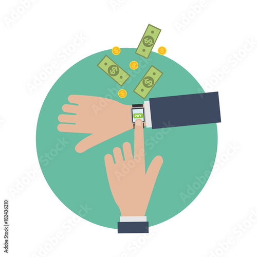 Payment with smart watch.