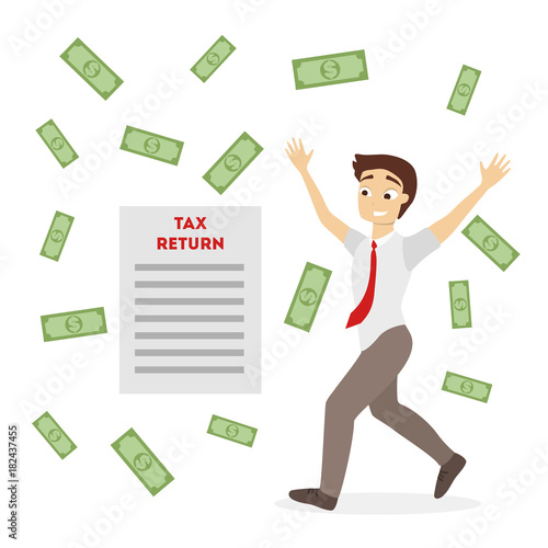 Tax return illustration.