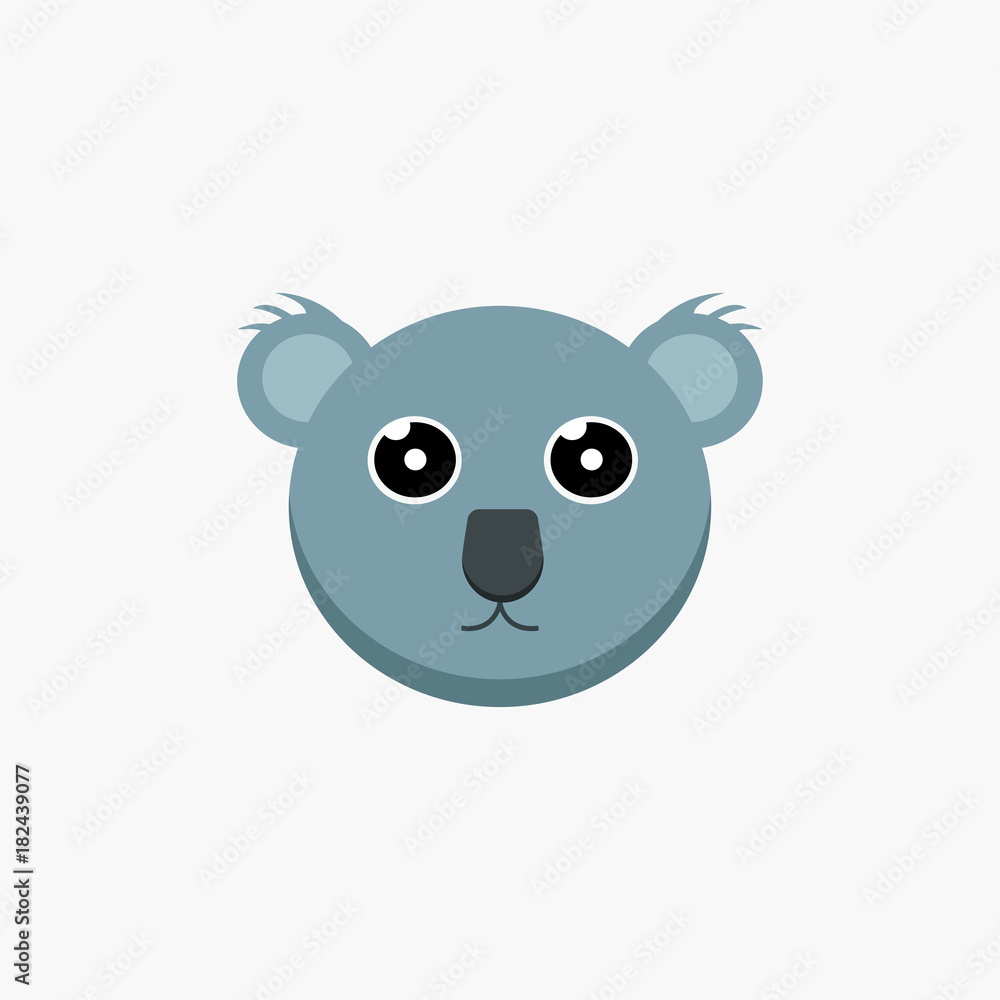 vector cartoon koala face vector cartoon koala face