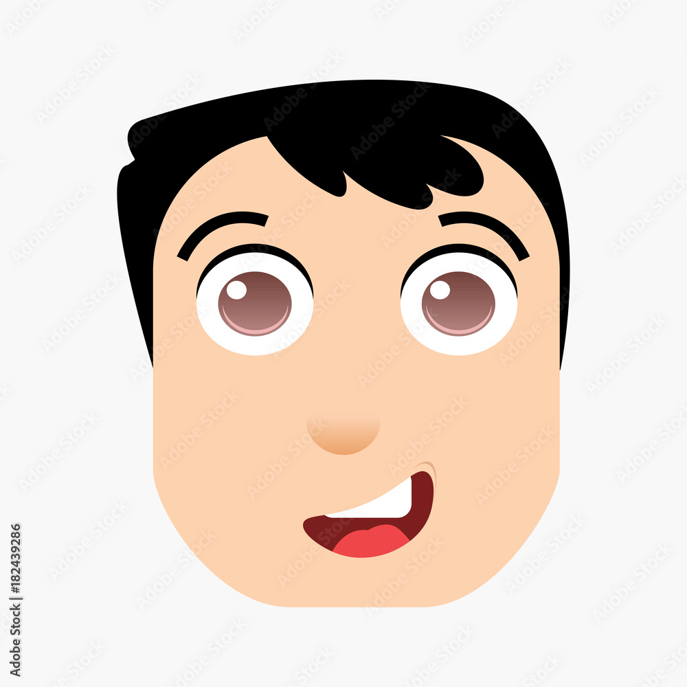 Male emoji character on white background