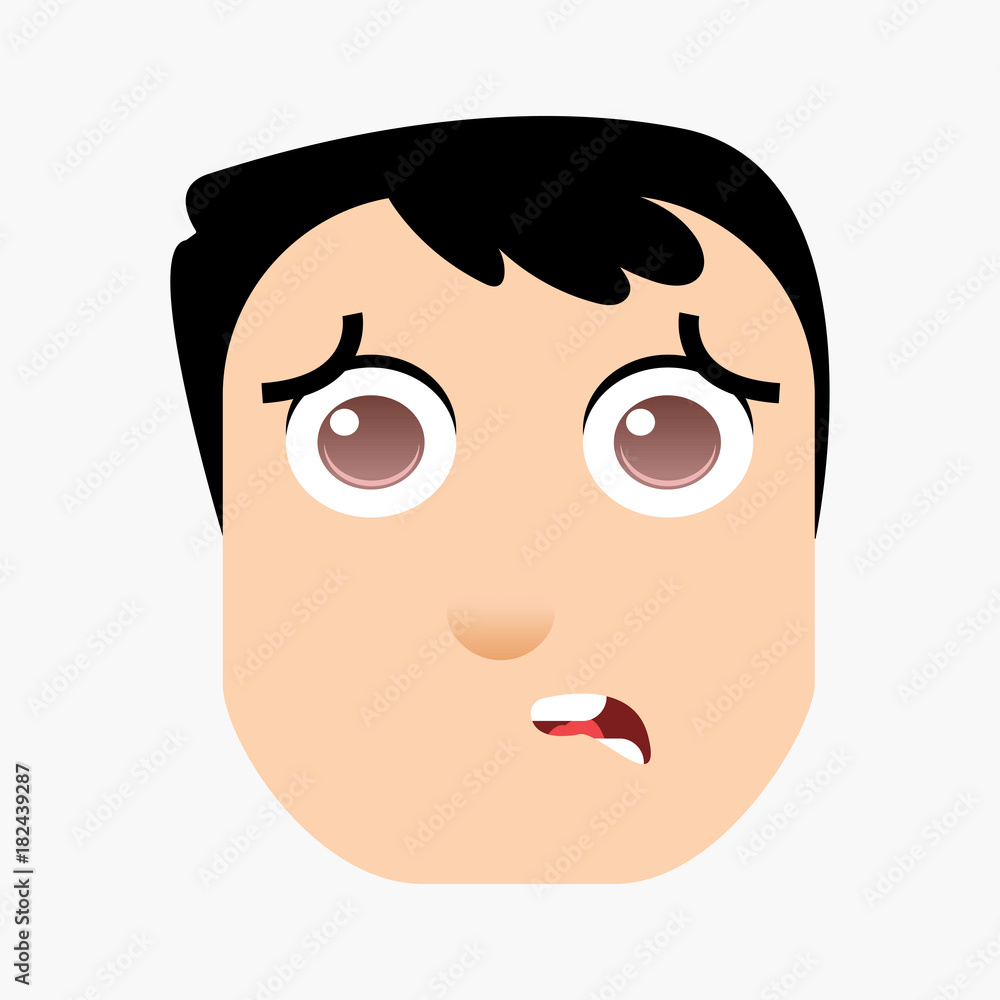 Male emoji character on white background Male emoji character on white background