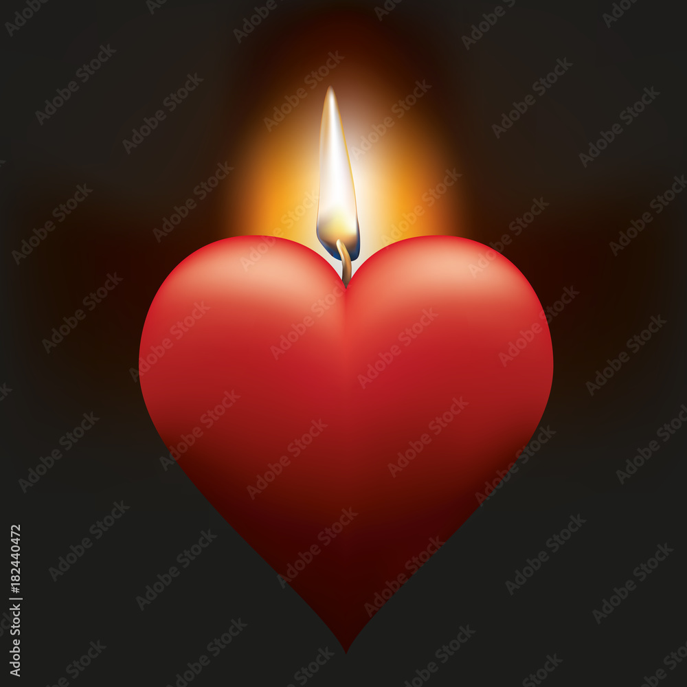 Amour Cœur Aimer Flamme Amoureux Romantique Couple Concept Mariage Stock Vector Adobe Stock