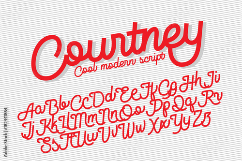 Courtney cool modern script font