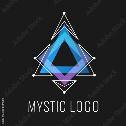 Mystic logo, constellation in the cosmic triangle