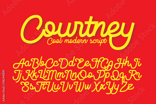 Courtney cool modern script font