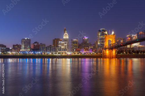 Cincinnati Skyline Over the Ohio River