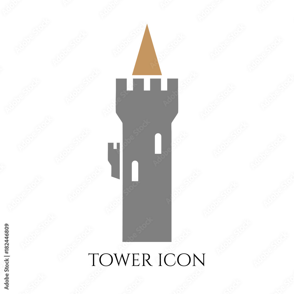castle symbol icon isolated on white background castle symbol icon isolated on white background