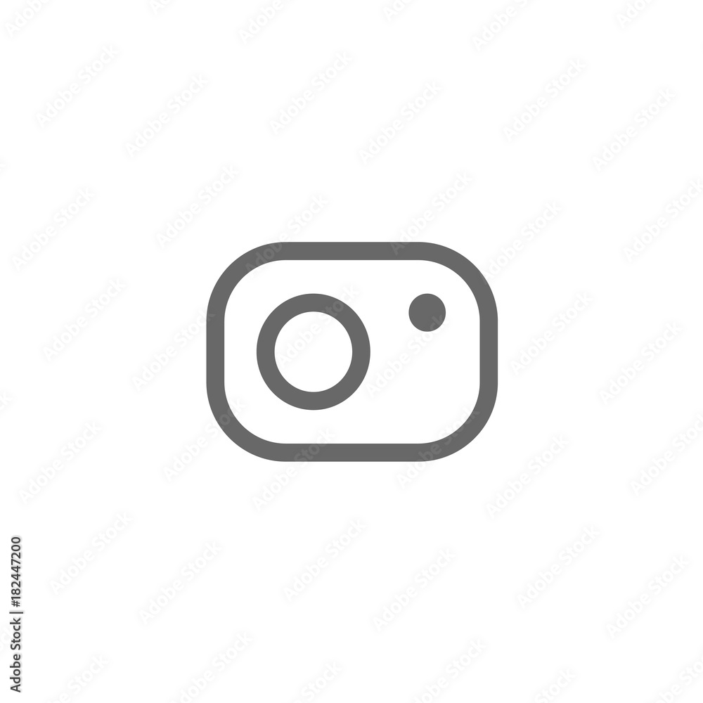 Abstract vector flat design photo camera icon Abstract vector flat design photo camera icon