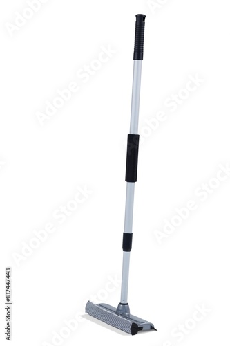 Squeegee mop on white background
