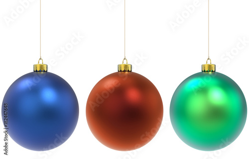 Christmas ball set isolated on white background