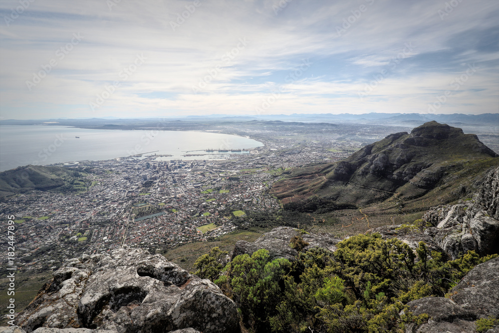 Fototapeta premium Hiking on the Table Mountain, Cape Town, South Africa
