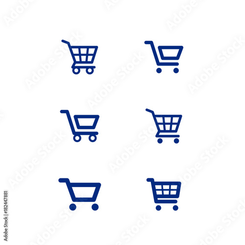 Set of shopping cart icons