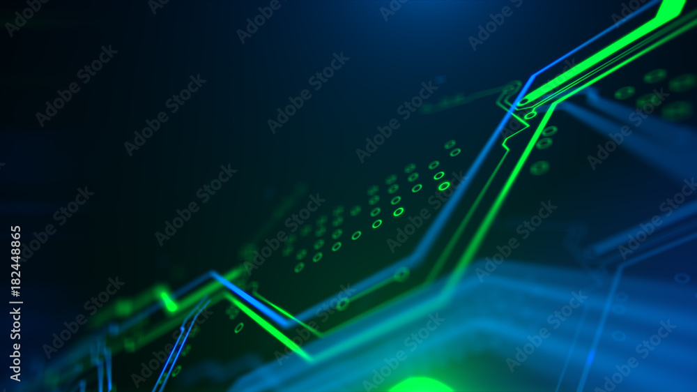 Abstract Technology background Circuit board futuristic server code ...