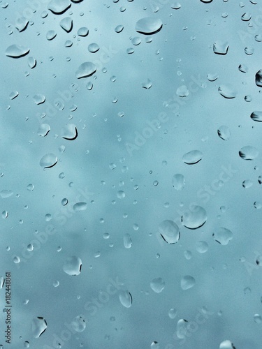 Water Droplets On Glass