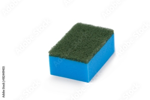Scouring pad on white background