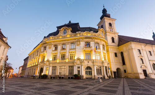 Image of City hall of Sibiu in hight light
