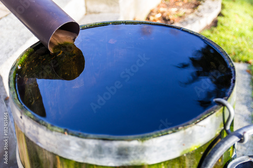 Rainwater in a barrel