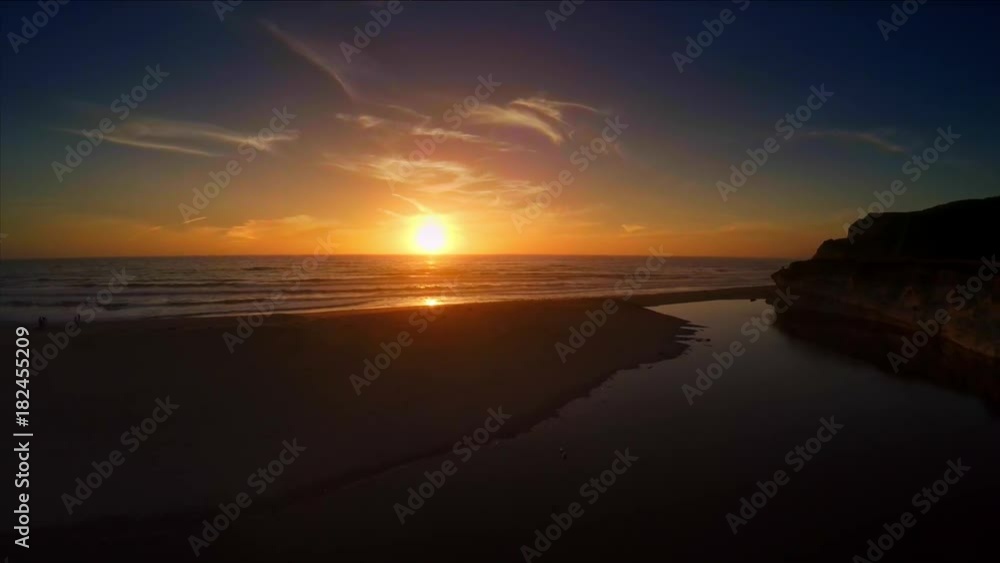 Aerial seascape beauty, San Gregorio State Beach sunset Aerial seascape beauty, San Gregorio State Beach sunset