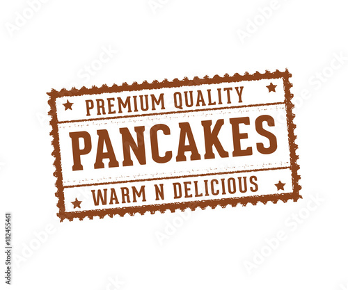 pancakes sign label stamp quality