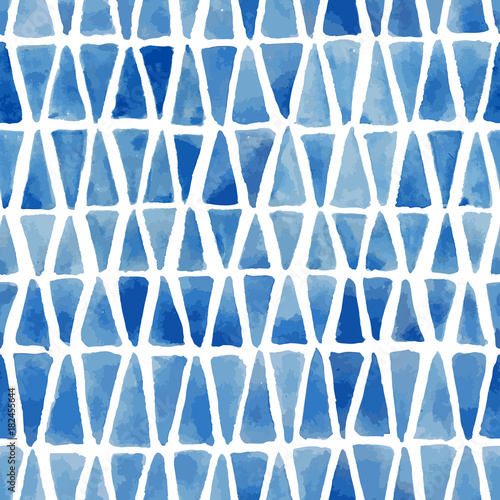 Hand painted mosaic background. Seamless vector pattern