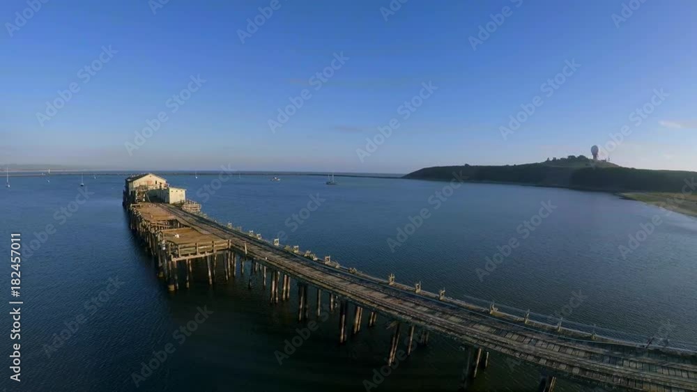 Half Moon Bay Romeo's Pier aerial Half Moon Bay Romeo's Pier aerial