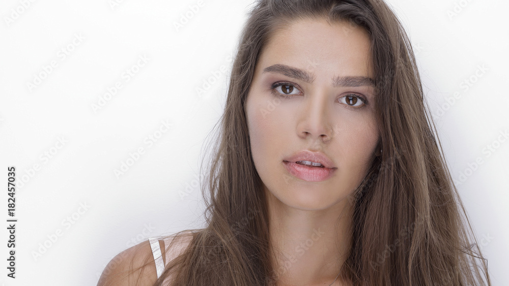 face of beautiful woman with day makeup. face of beautiful woman with day makeup.