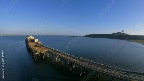 Wallpaper Mural Half Moon Bay Romeo's Pier aerial Torontodigital.ca