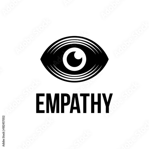 Modern vector professional logo eye empathy on white background