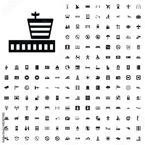 Airport icon illustration. airport icons set for web and mobile.