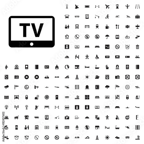 Tv icon illustration. airport icons set for web and mobile.