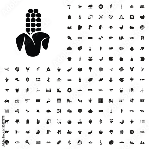 Corn icon illustration . agriculture icons set for web and mobile.