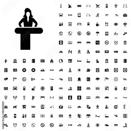 Airport desk icon illustration. airport icons set for web and mobile.