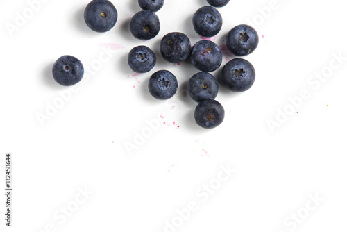 no photoshoped 100% natural eco blueberries isolated on white