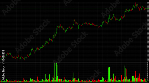 Uptrend. financial, rising, economic rally.stock chart high