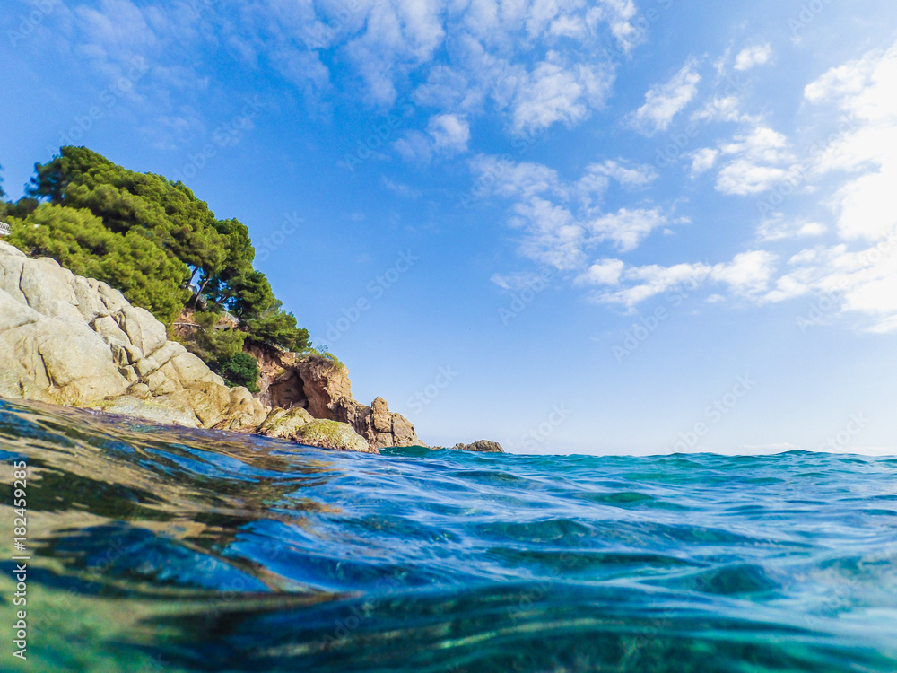 Seascape at Costa Brava, Catalonia, Spain