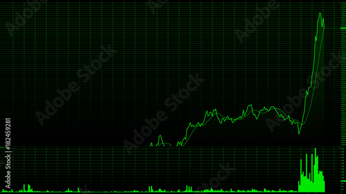 Uptrend. financial, rising, economic rally.stock chart high