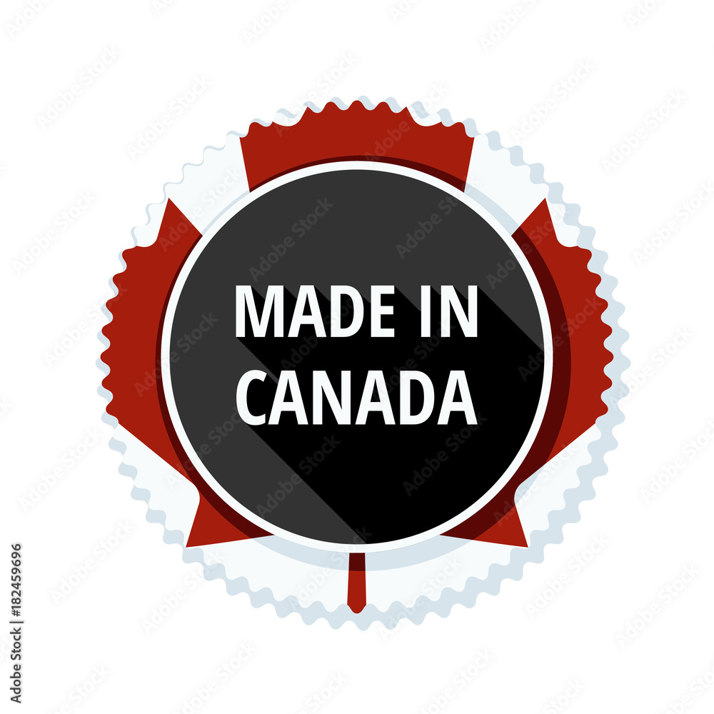 Made in Canada label illustration Made in Canada label illustration