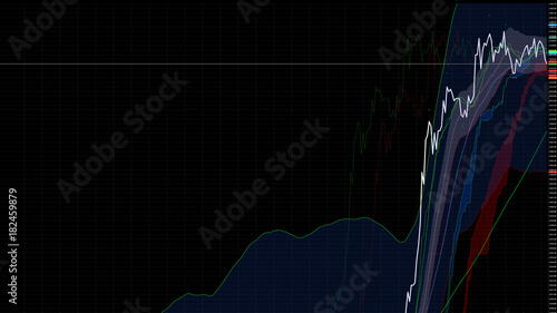 Uptrend. financial, rising, economic rally.stock chart high