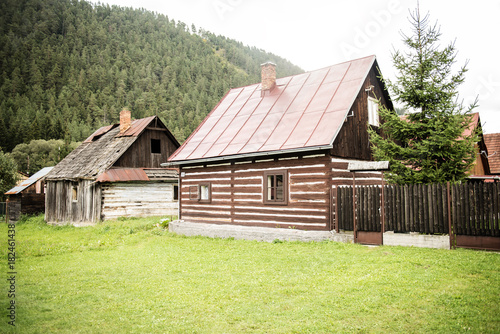 eastern European traditional architecture in village