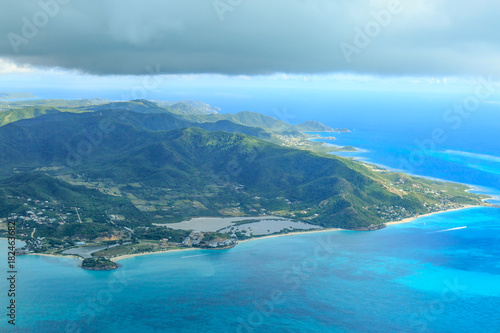 Antigua from an Airplane