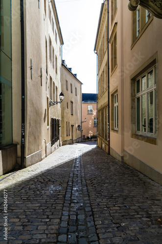 Fototapeta Naklejka Na Ścianę i Meble -  Rue de St-Esprit in Luxembourg City, Luxembourg