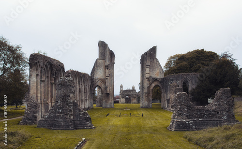Ruins of destroyed abbey in England