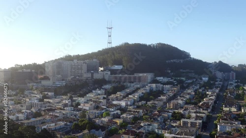 Sutro Tower, wide aerial in San Francisco