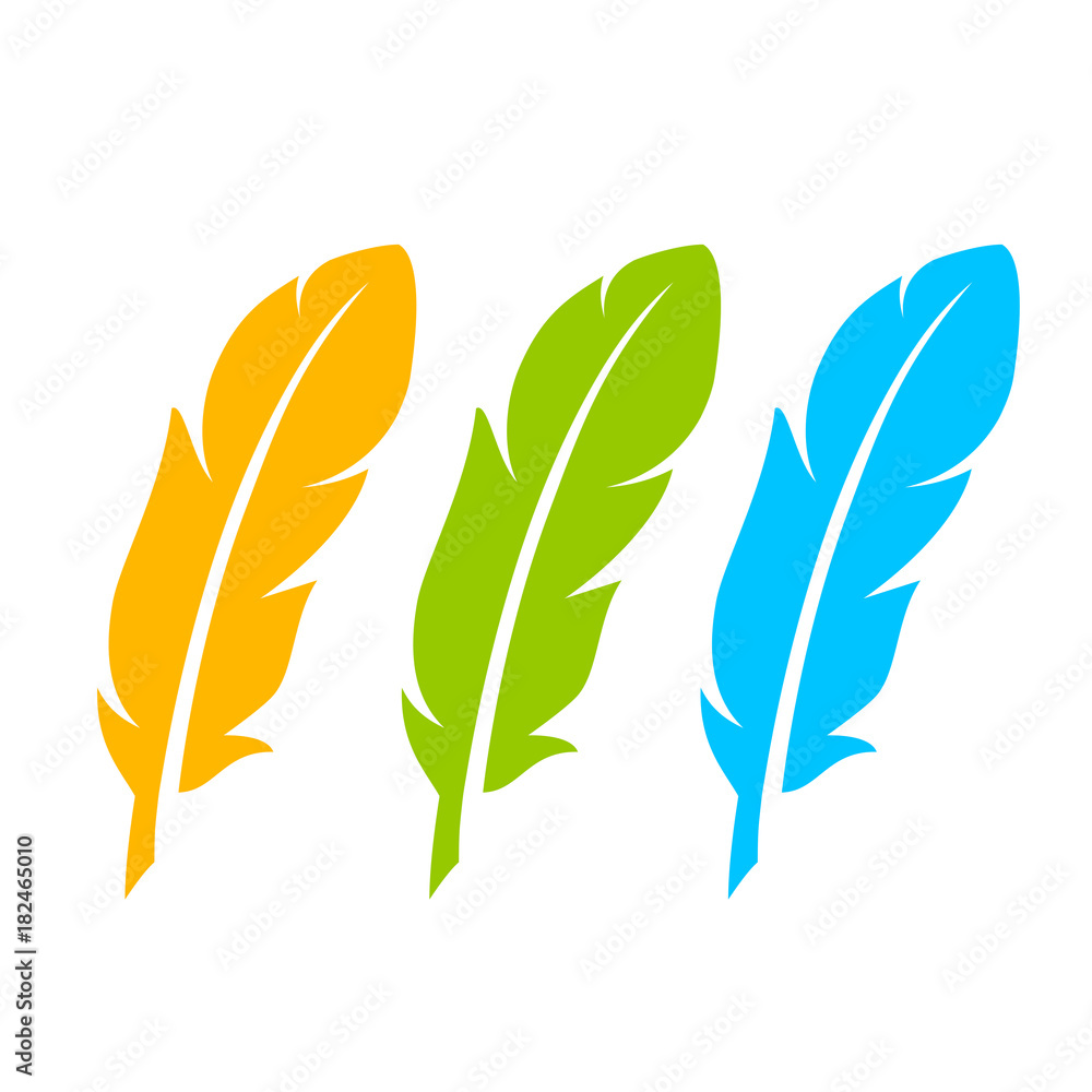 Color feather icon set Color feather icon set