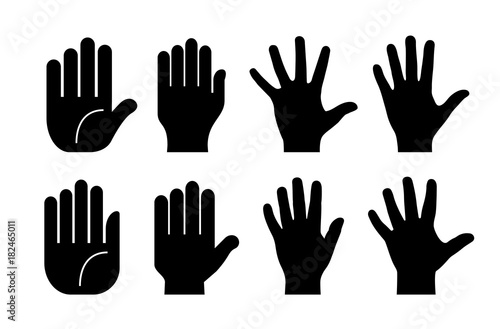 Collection of human hands vector illustration