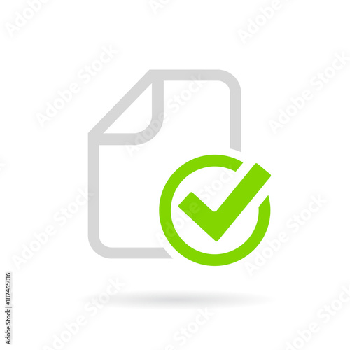 Paperwork completed vector pictogram