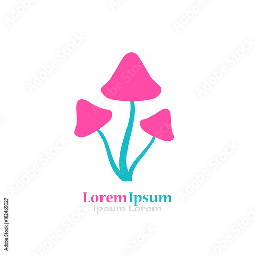 Magic mushrooms vector logo