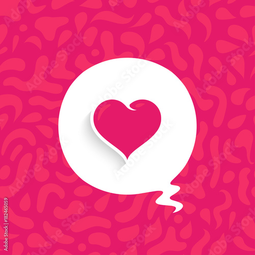 Poster with Pink Heart