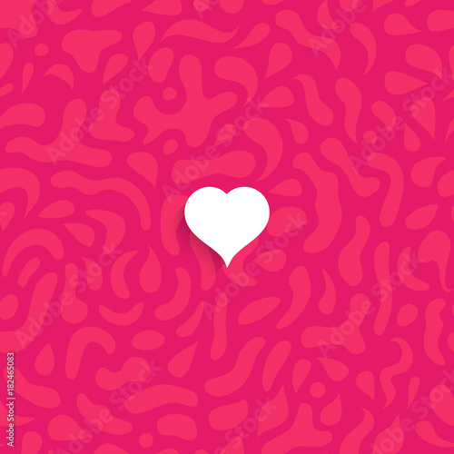 Poster with White Heart